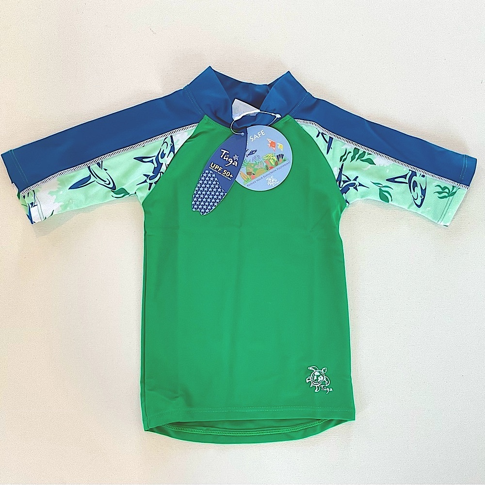 NWT Tuga Breaker Short Sleeve Rash Guard Sharks UPF 50+ Boys: 2-3Y, 4-5Y